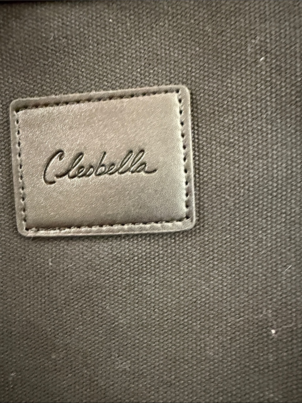 Cleobella Large Black Canvas Tote Bag - Picture 2 of 5